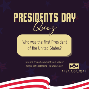 Presidents Day Pop Quiz Instagram Post Image Preview