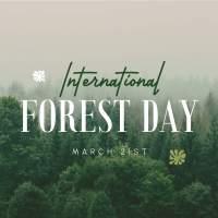 Minimalist Forest Day Instagram post Image Preview