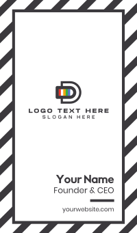 Colorful Digital Letter D Business Card Design