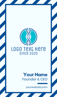 Blue DNA String Business Card Design