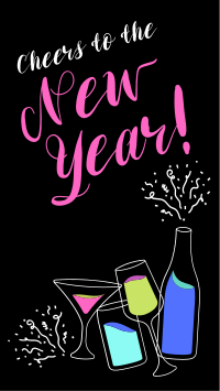Cheers to New Year! Facebook story Image Preview