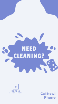 Contact Cleaning Services  Facebook Story Design