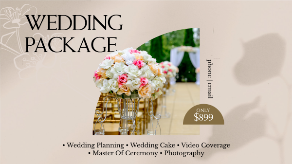 Wedding Flower Bouquet Facebook Event Cover Design Image Preview