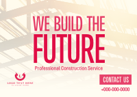 Professional Construction Service Postcard Design