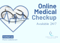 Online Medical Checkup Postcard Design