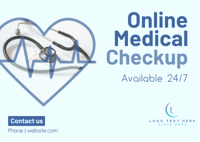 Online Medical Checkup Postcard Image Preview
