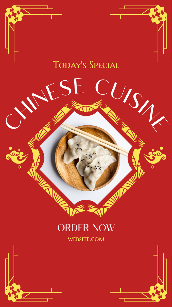 Chinese Cuisine Special Instagram Story Design Image Preview