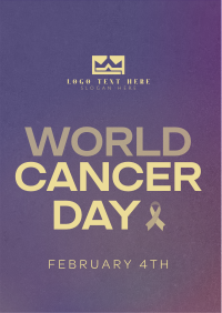 Minimalist World Cancer Day Flyer Design