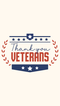 Thank you Veterans Wreath Facebook Story Design