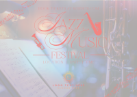 Modern Nostalgia Jazz Day Postcard Image Preview