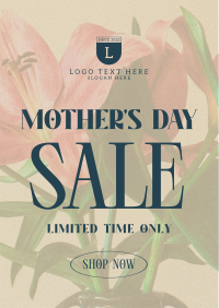 Sale Mother's Day Flowers  Flyer Design