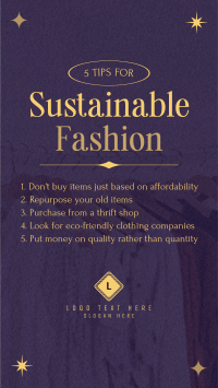 Stylish Chic Sustainable Fashion Tips YouTube short Image Preview