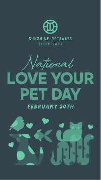 National Love Your Pet Day TikTok Video Design