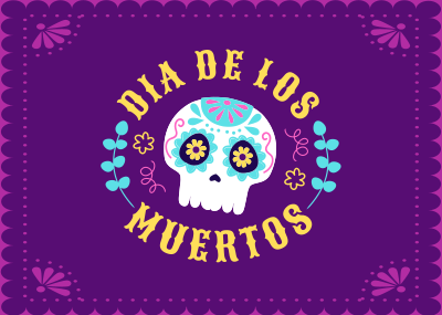 Day of The Dead Postcard Image Preview