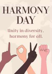 LOVE Sign Harmony Day Poster Design