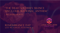Remembrance Day Quote Facebook event cover Image Preview