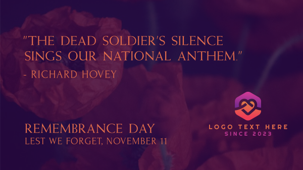 Remembrance Day Quote Facebook Event Cover Design Image Preview