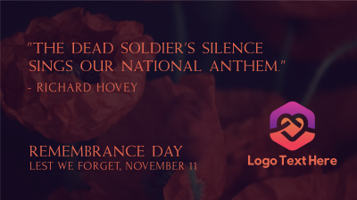 Remembrance Day Quote Facebook event cover