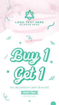 Ice-cream for Dessert Day Sale Facebook Story Design