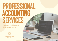 Accounting Service Experts Postcard Design