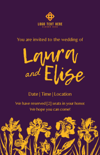 Artsy Wedding Invitation Preview