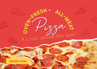 Pizza Food Restaurant Postcard Image Preview