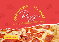 Pizza Food Restaurant Postcard Design