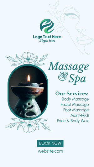 Spa Available Services Instagram story