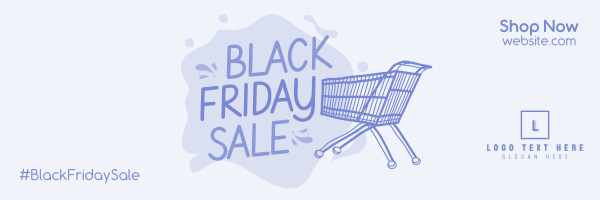 Black Friday Scribble Twitter Header Design Image Preview