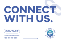 Connect With Us Modern Postcard Design