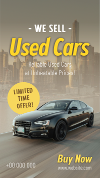 Used Car Sale Facebook Story Design