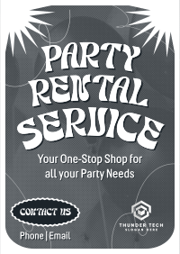 Retro Quirky Party Poster Image Preview