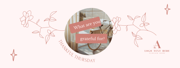 Dainty Thankful Thursday Facebook Cover Design Image Preview