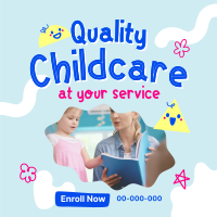 Quality Childcare Services Instagram Post Design