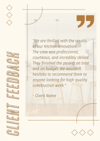 Client Feedback on Construction Poster Design