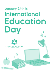 Cute Education Day Flyer Image Preview