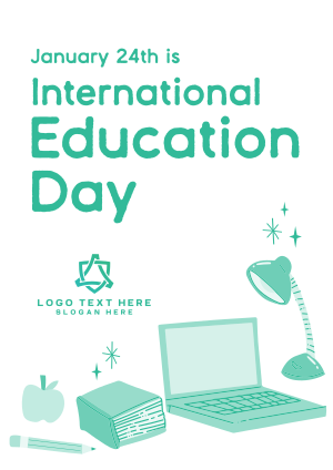 Cute Education Day Flyer Image Preview