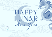 Lunar New Year Dragon Postcard Image Preview