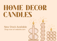 Decorative Candle Decors Postcard Design