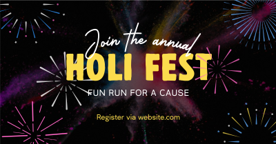 Holi Fest Fun Run Facebook ad Image Preview