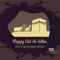 Eid Al Adha Kaaba Instagram Post Design