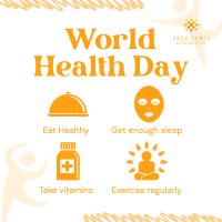 Health Day Tips Instagram Post Design