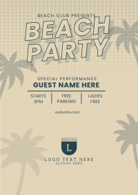 Beach Club Party Flyer Image Preview
