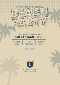 Beach Club Party Flyer Design