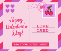 Valentine's Day Postcard Facebook Post Design
