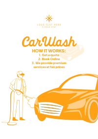 Easy Carwash Booking Poster Design
