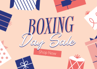 Boxing Sale Postcard Image Preview