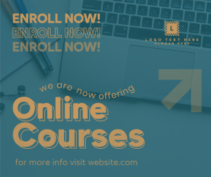 Online Courses Enrollment Facebook post Image Preview