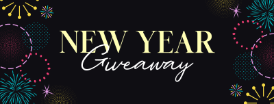 Circle Swirl New Year Giveaway Facebook cover Image Preview