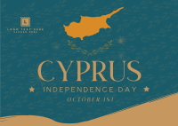 Cyrpus Independence Postcard Design